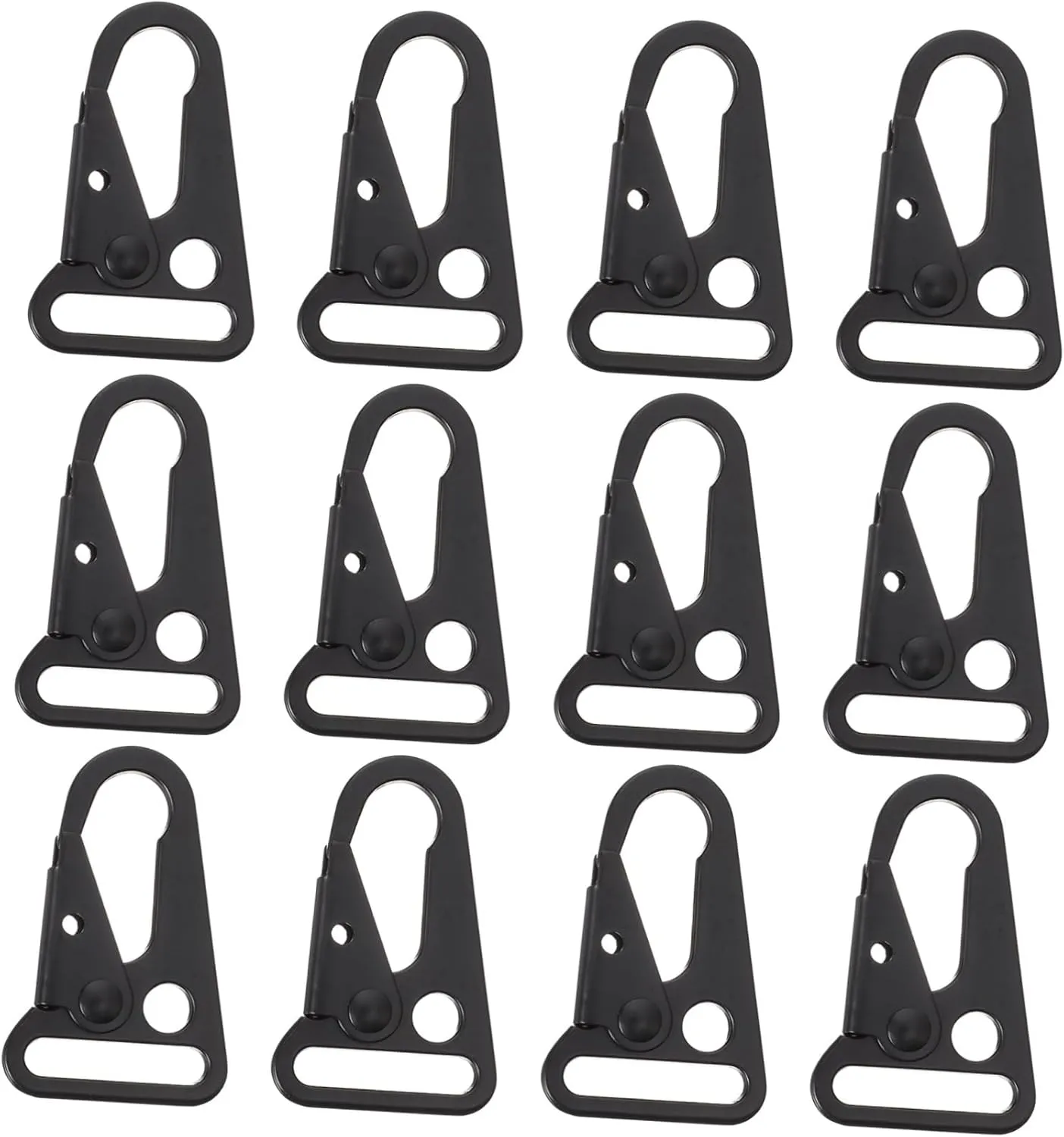 12Pcs Multifunctional Zinc Alloy Durable Outdoor Hooks for Keys Water Bottles Camping Gear Easy Attachment to Belts Backpacks and Handbags