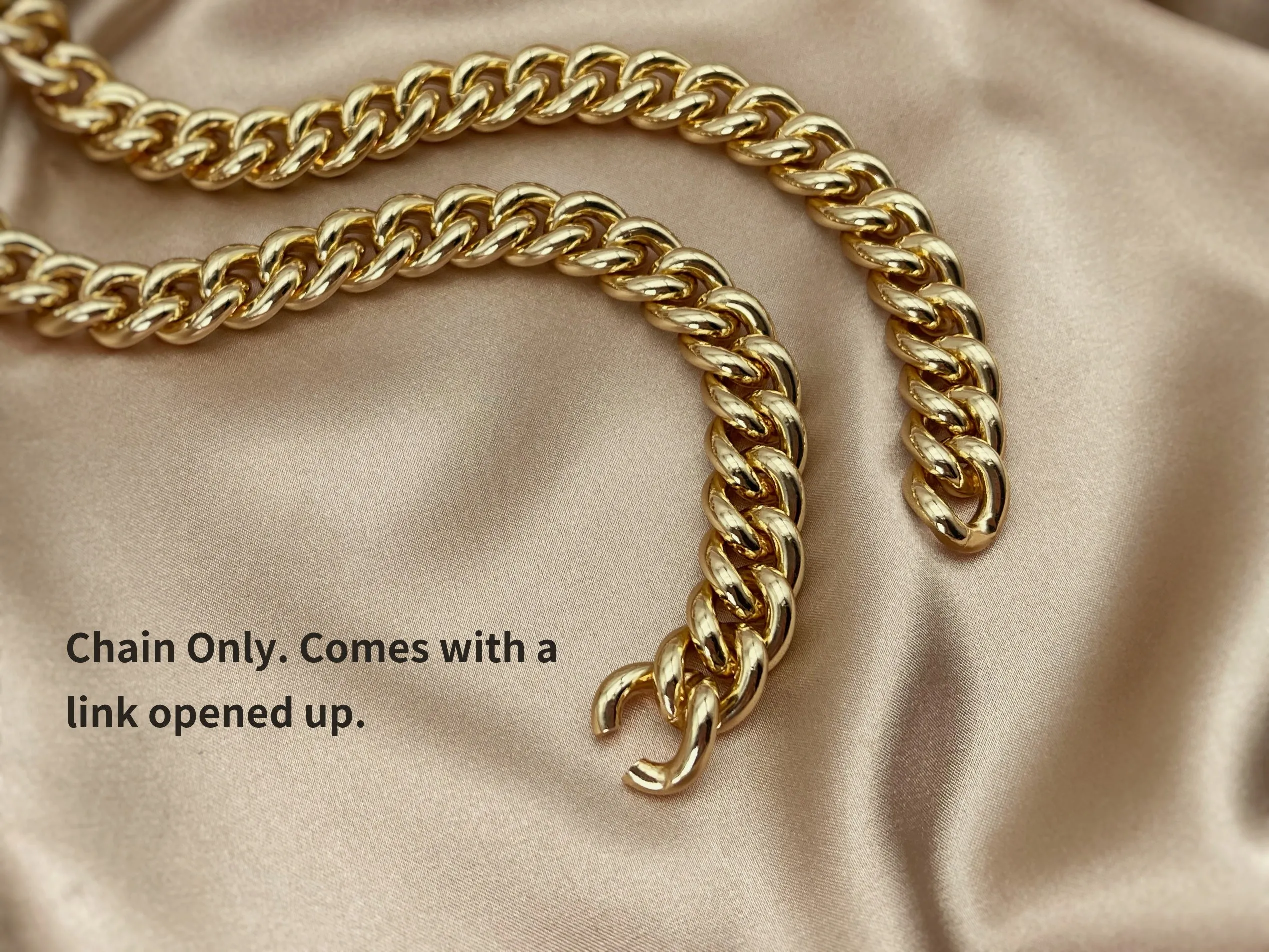 13mm Wide Thick Replacement Crossbody Bag Chain Strap