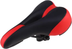 1Pc Breathable Bike Saddle Cushion Comfortable Ergonomic Seat for Mountain Cycling Shock Absorbing Design Compatible with Bikes Black Red Color for Long Rides
