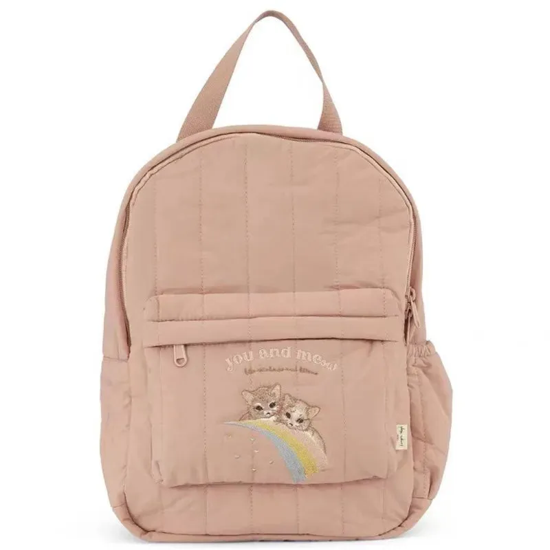 2024 New KS Brand Baby Mommy Backpacks Two Sized Nylon Casual Kids Schoolbags Embroidered Printed Cute Travel Storage Bags