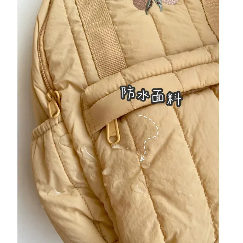 2024 New KS Brand Baby Mommy Backpacks Two Sized Nylon Casual Kids Schoolbags Embroidered Printed Cute Travel Storage Bags