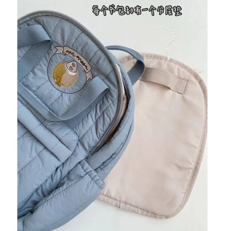 2024 New KS Brand Baby Mommy Backpacks Two Sized Nylon Casual Kids Schoolbags Embroidered Printed Cute Travel Storage Bags