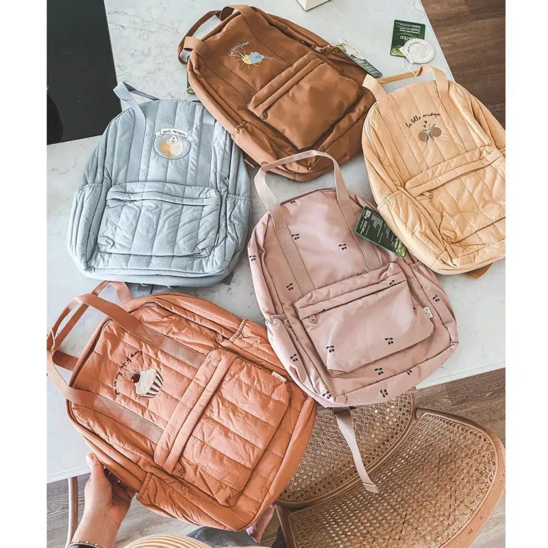 2024 New KS Brand Baby Mommy Backpacks Two Sized Nylon Casual Kids Schoolbags Embroidered Printed Cute Travel Storage Bags