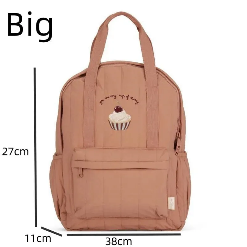 2024 New KS Brand Baby Mommy Backpacks Two Sized Nylon Casual Kids Schoolbags Embroidered Printed Cute Travel Storage Bags