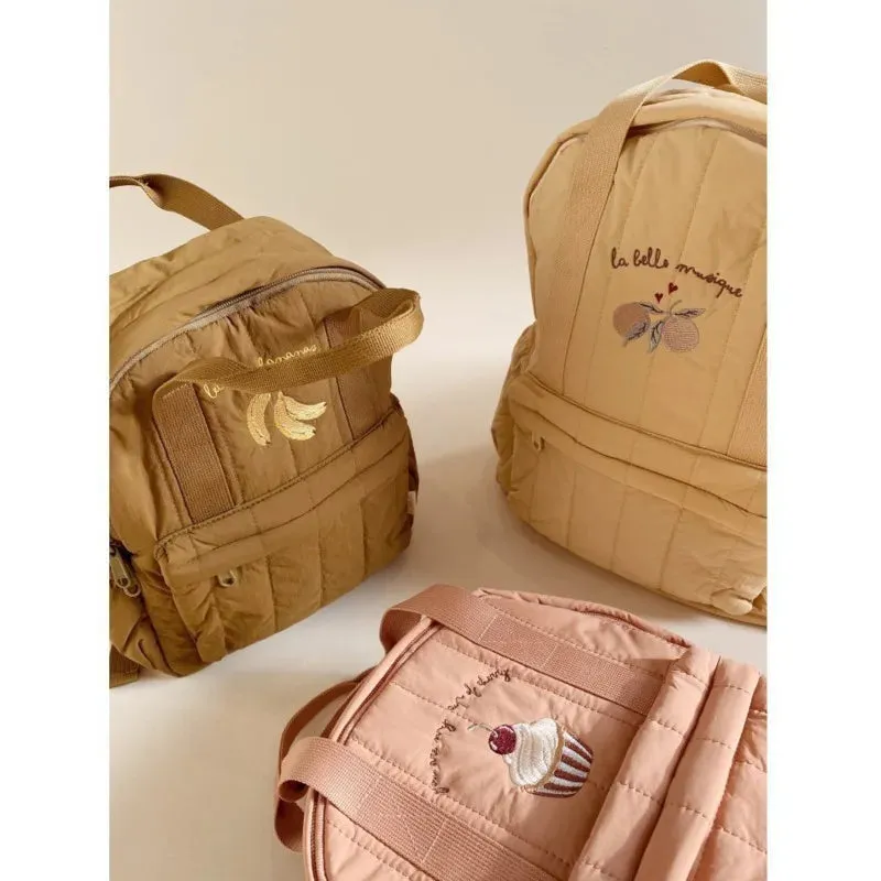 2024 New KS Brand Baby Mommy Backpacks Two Sized Nylon Casual Kids Schoolbags Embroidered Printed Cute Travel Storage Bags