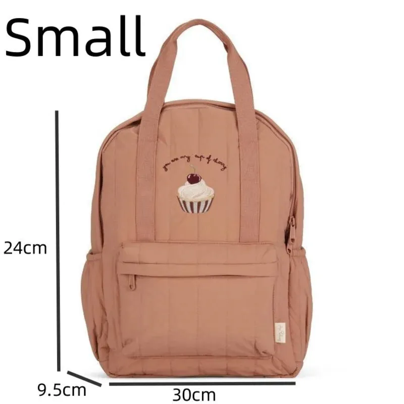 2024 New KS Brand Baby Mommy Backpacks Two Sized Nylon Casual Kids Schoolbags Embroidered Printed Cute Travel Storage Bags
