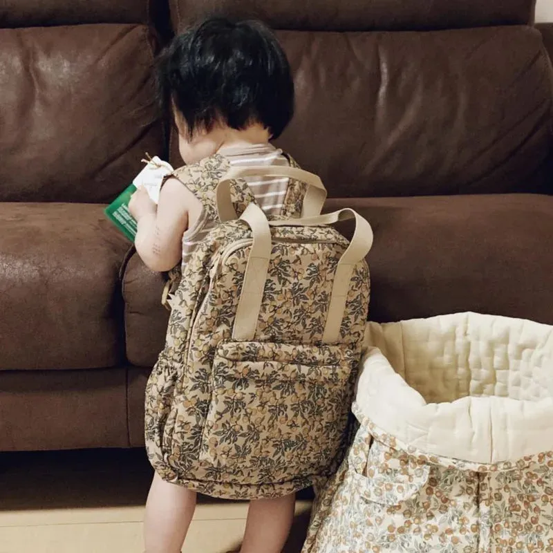 2024 New KS Brand Baby Mommy Backpacks Two Sized Nylon Casual Kids Schoolbags Embroidered Printed Cute Travel Storage Bags