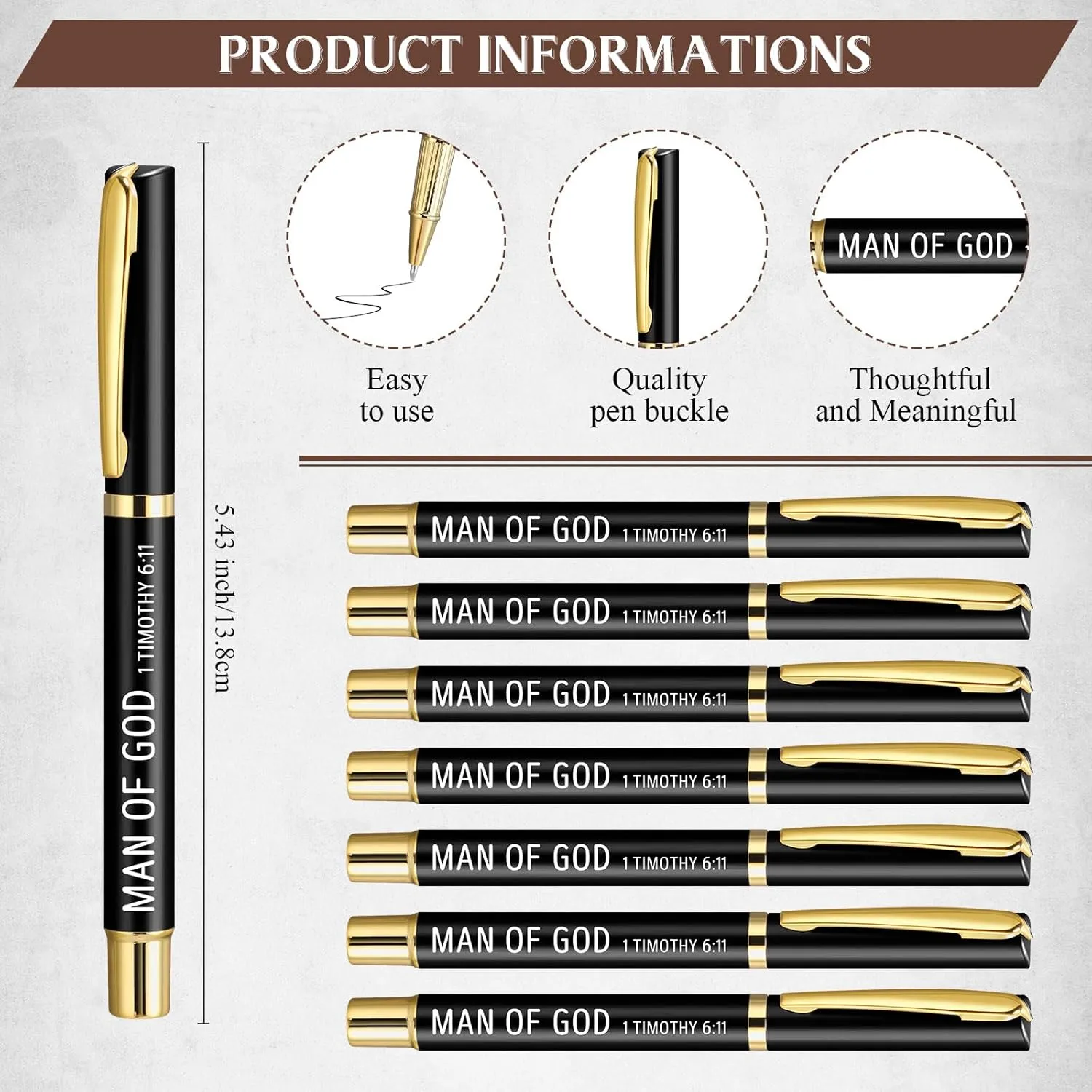 25 Set Father's Day Gifts Bulk for Church Man of God Christian Men Gifts 1 Timothy 6: 11 Man of God Notebook and Pen Set Bible Verse Prayer Journal Religious Notepad Pen for Dad Pastor Church