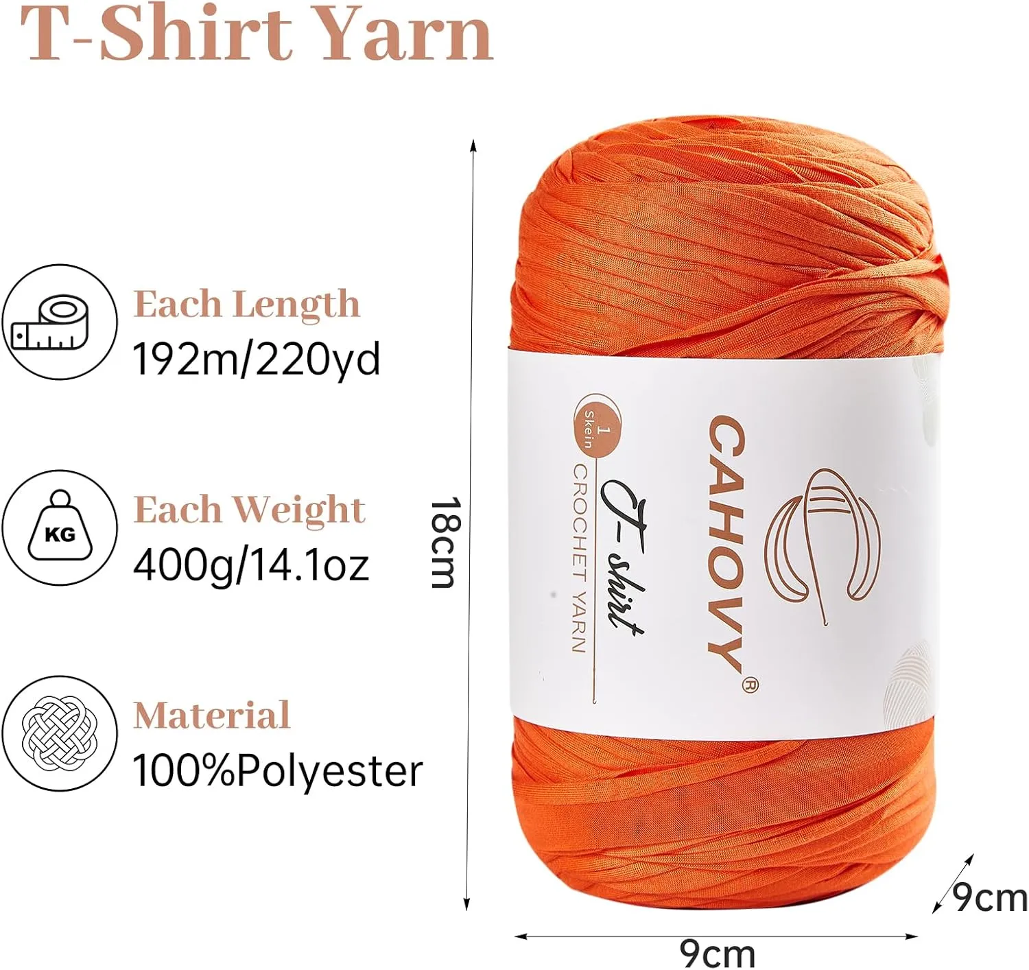 400g T-Shirt Yarn Crochet Yarn for Beginner Crochet Bags/Basket/Coaster,400G/110yds High Elastic Polyester Thick Tshirt Blue&White Stripes