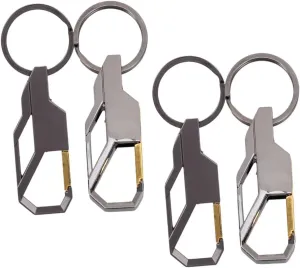 4Pcs Key Chain Clips for Men Stylish Lost Key Holder with Belt Clip Durable Car Key Rings Matte present Accessory for Everyday Use