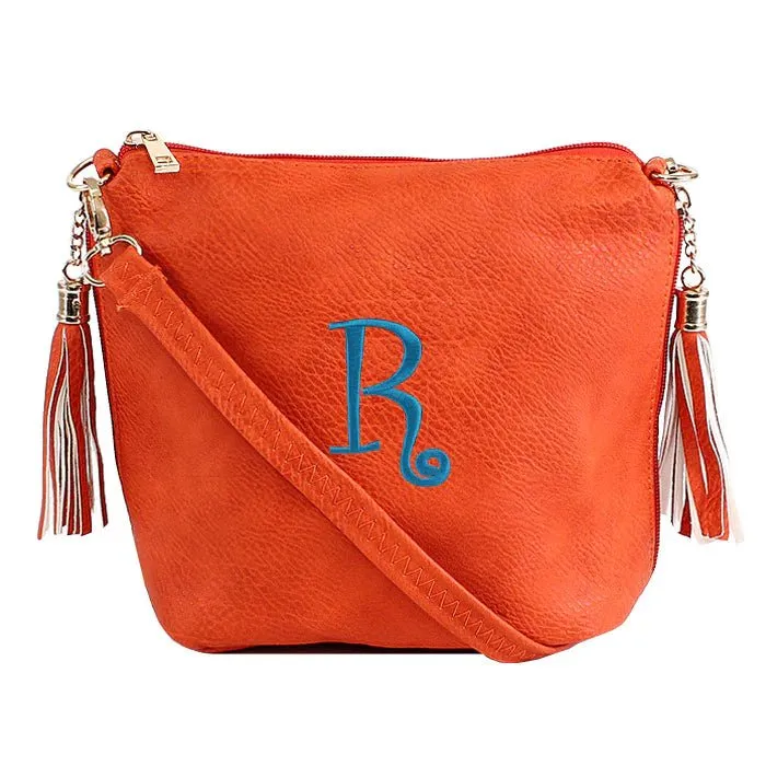 A8008 Crossbody Bag w/ 2 Side Tassel Zippers