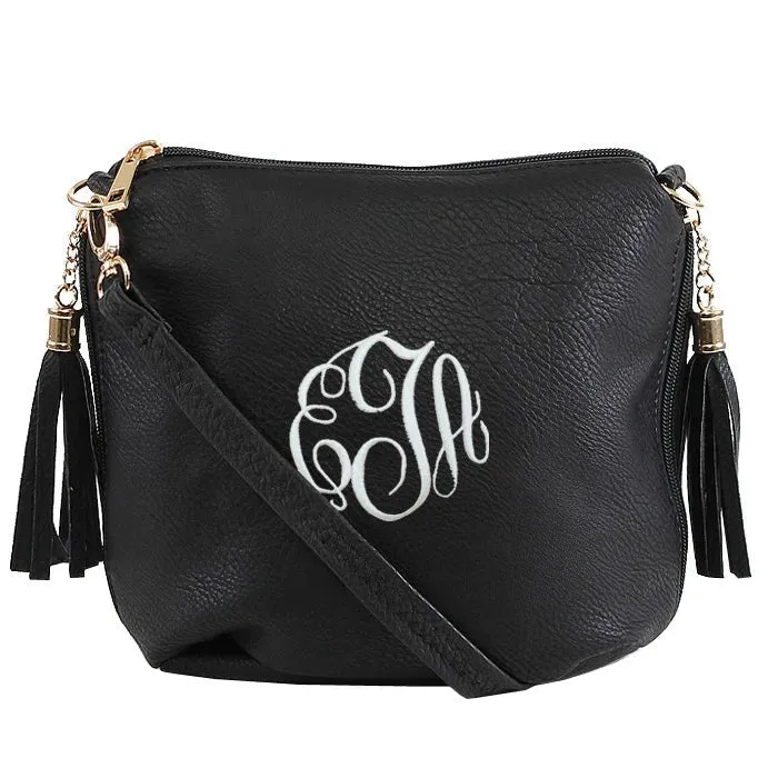 A8008 Crossbody Bag w/ 2 Side Tassel Zippers