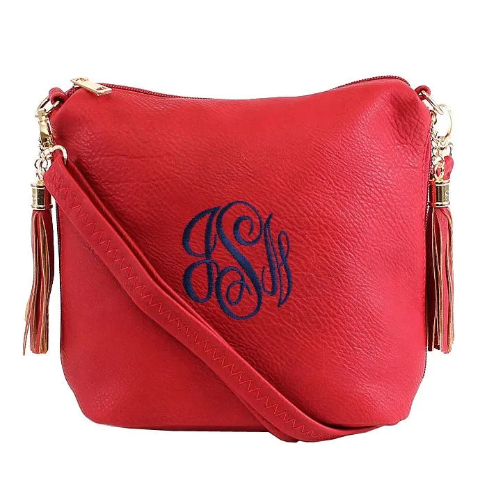 A8008 Crossbody Bag w/ 2 Side Tassel Zippers
