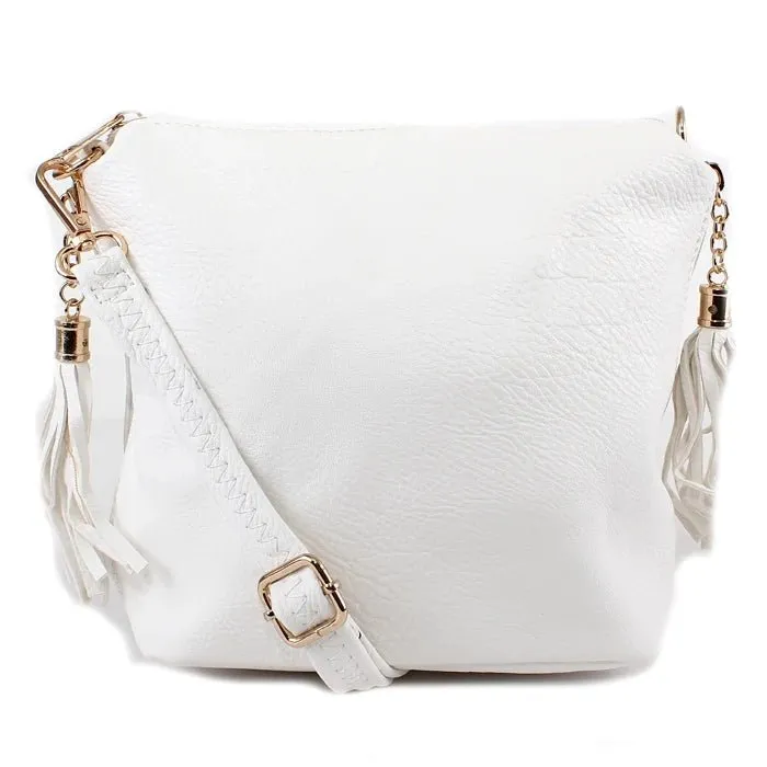 A8008 Crossbody Bag w/ 2 Side Tassel Zippers