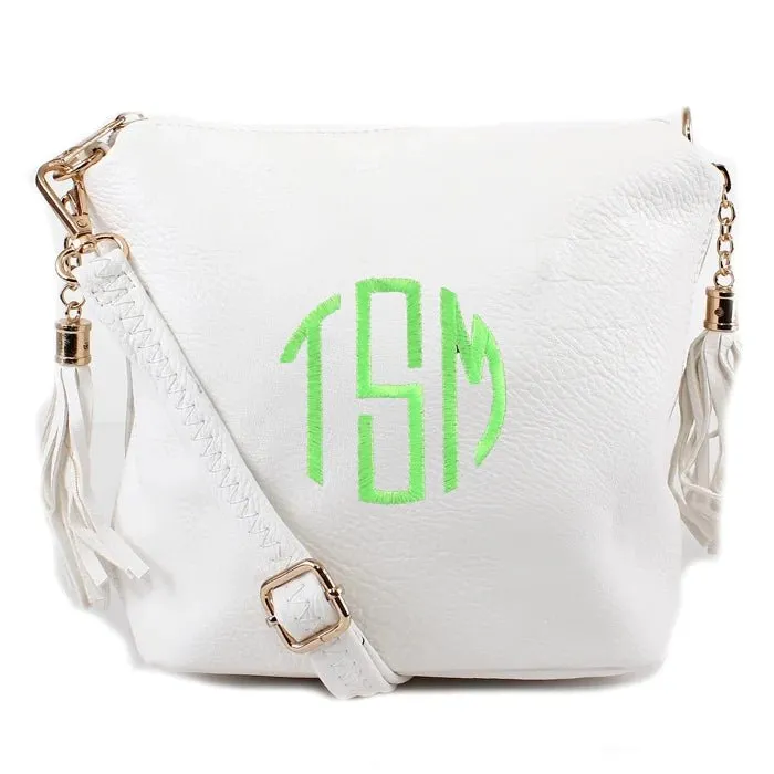 A8008 Crossbody Bag w/ 2 Side Tassel Zippers