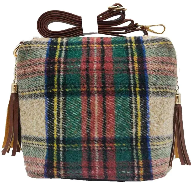 A8008 Crossbody Bag w/ 2 Side Tassel Zippers