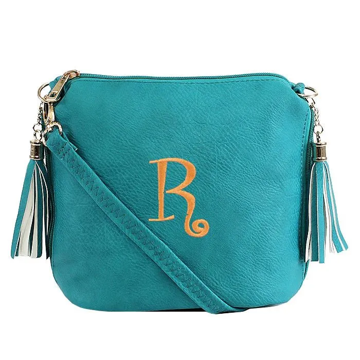 A8008 Crossbody Bag w/ 2 Side Tassel Zippers
