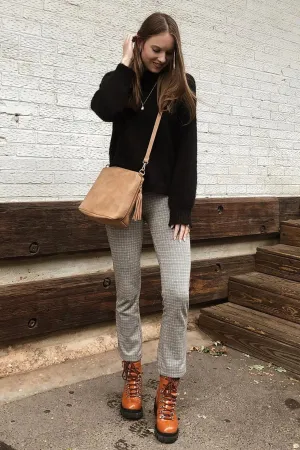 A8008 Crossbody Bag w/ 2 Side Tassel Zippers