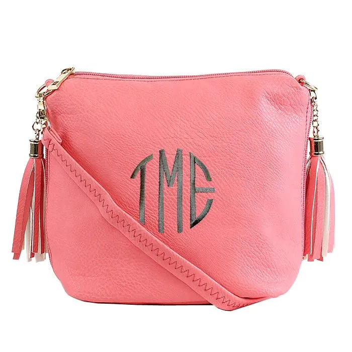 A8008 Crossbody Bag w/ 2 Side Tassel Zippers