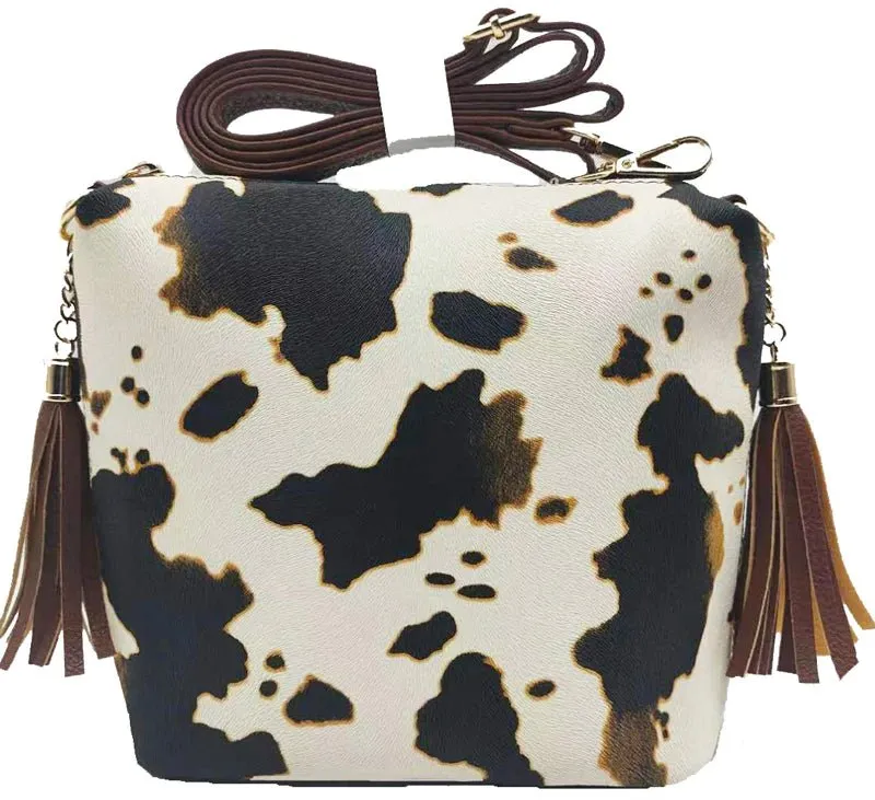 A8008 Crossbody Bag w/ 2 Side Tassel Zippers