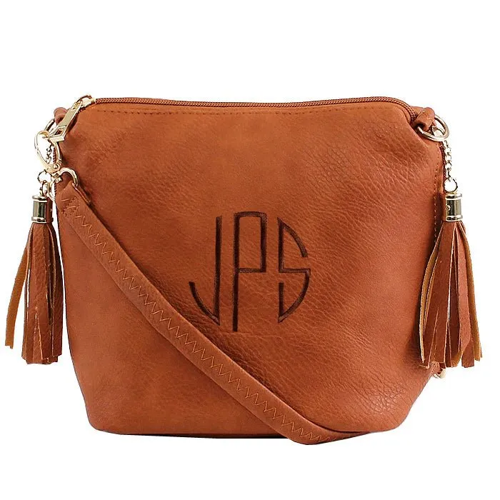 A8008 Crossbody Bag w/ 2 Side Tassel Zippers