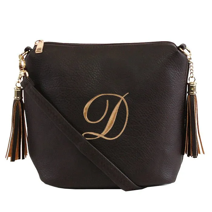 A8008 Crossbody Bag w/ 2 Side Tassel Zippers