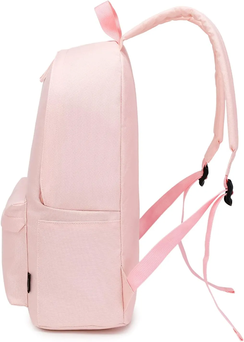 abshoo Lightweight Plain Teen Girls Backpacks for School Solid Color Women College Boobags (Light Pink)