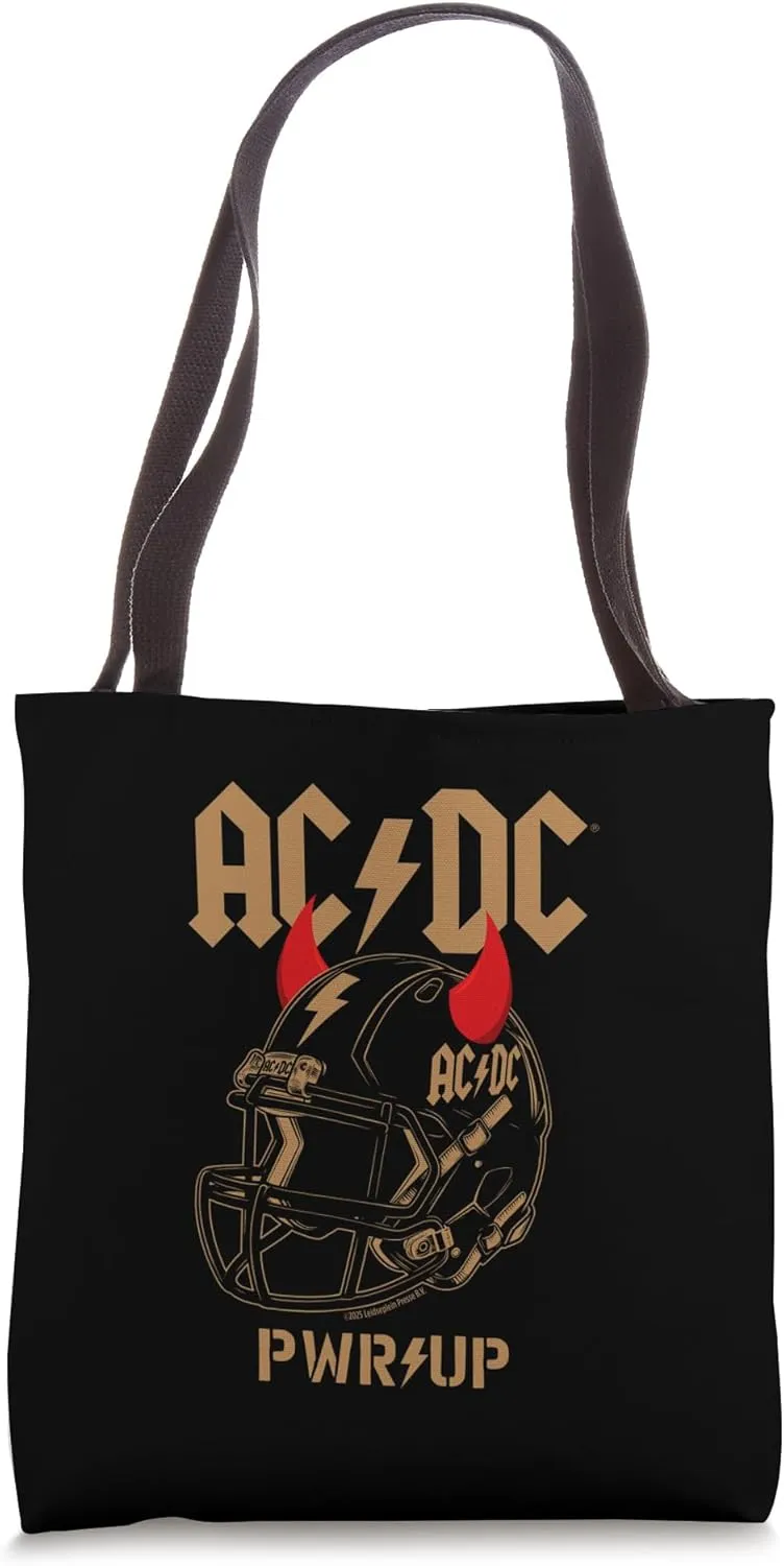 AC/DC Are You Ready PWR UP Football Helmet 2025 Tour Tote Bag