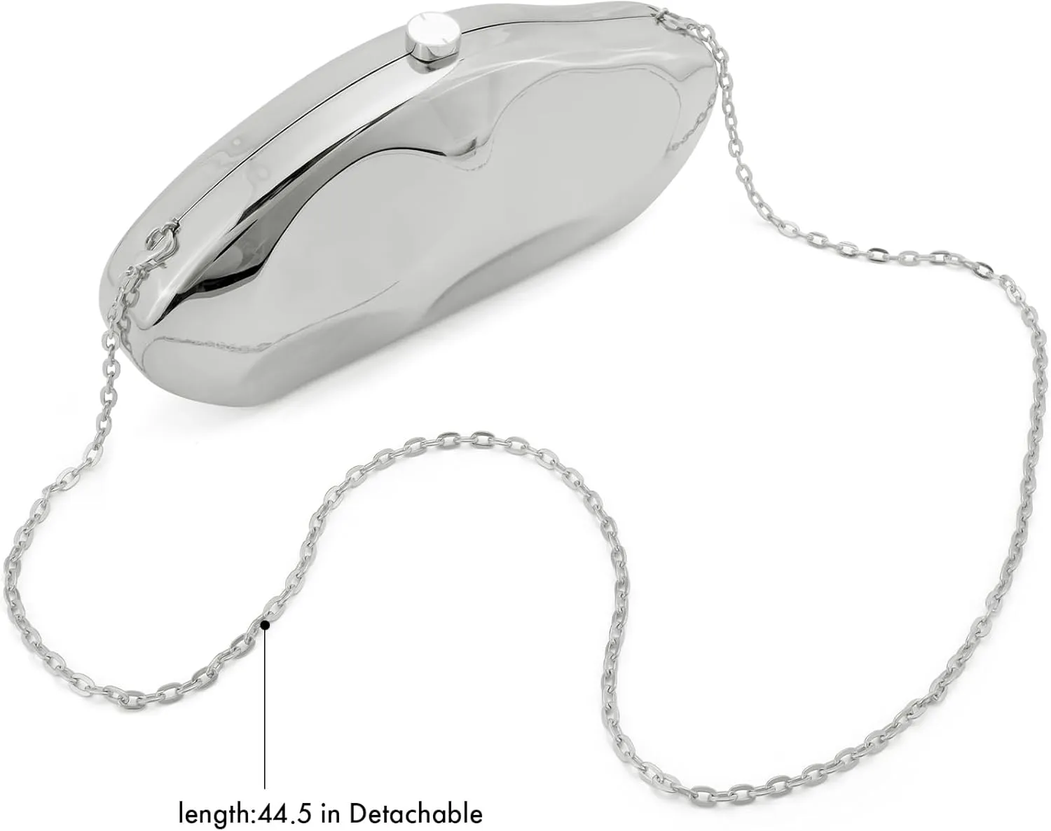Acrylic Clutch Purse for Women Evening Bag, Irregular Shell Acrylic Purse Box Clutch with Chain for Party Wedding Prom