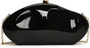Acrylic Evening Clutch Purse for Women Formal, Metallic Purse Evening Handbags Metal Chain Shoulder Bag
