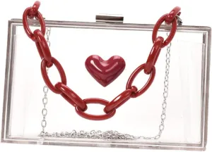 Acrylic Love Bag Women's Shoulder Bag for Girls Detail Workmanship Lightweight Waterproof Fashion Accessory