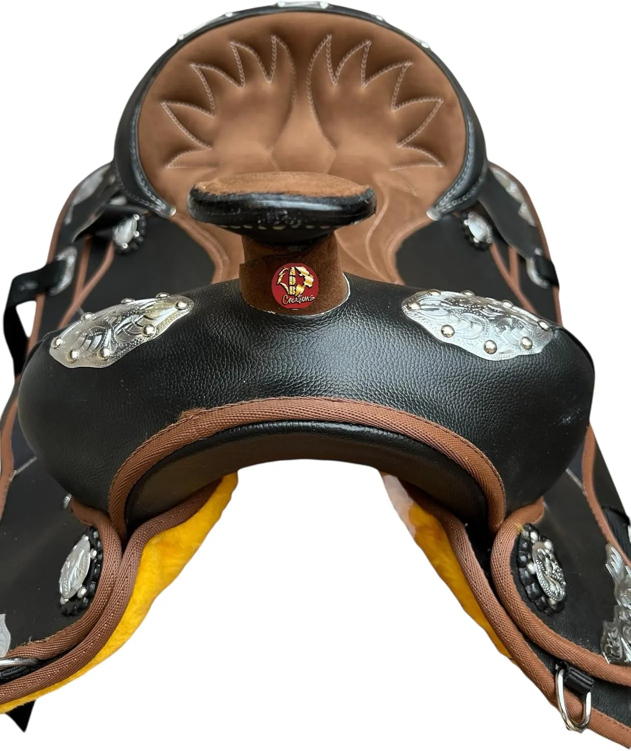 ADB CREATIONS Classic Handmade Western Synthetic Lightweight Comfort Barrel Racing Trail Tack Equestrian Horse Saddle All Accessories Included Seat Size 10"-18"