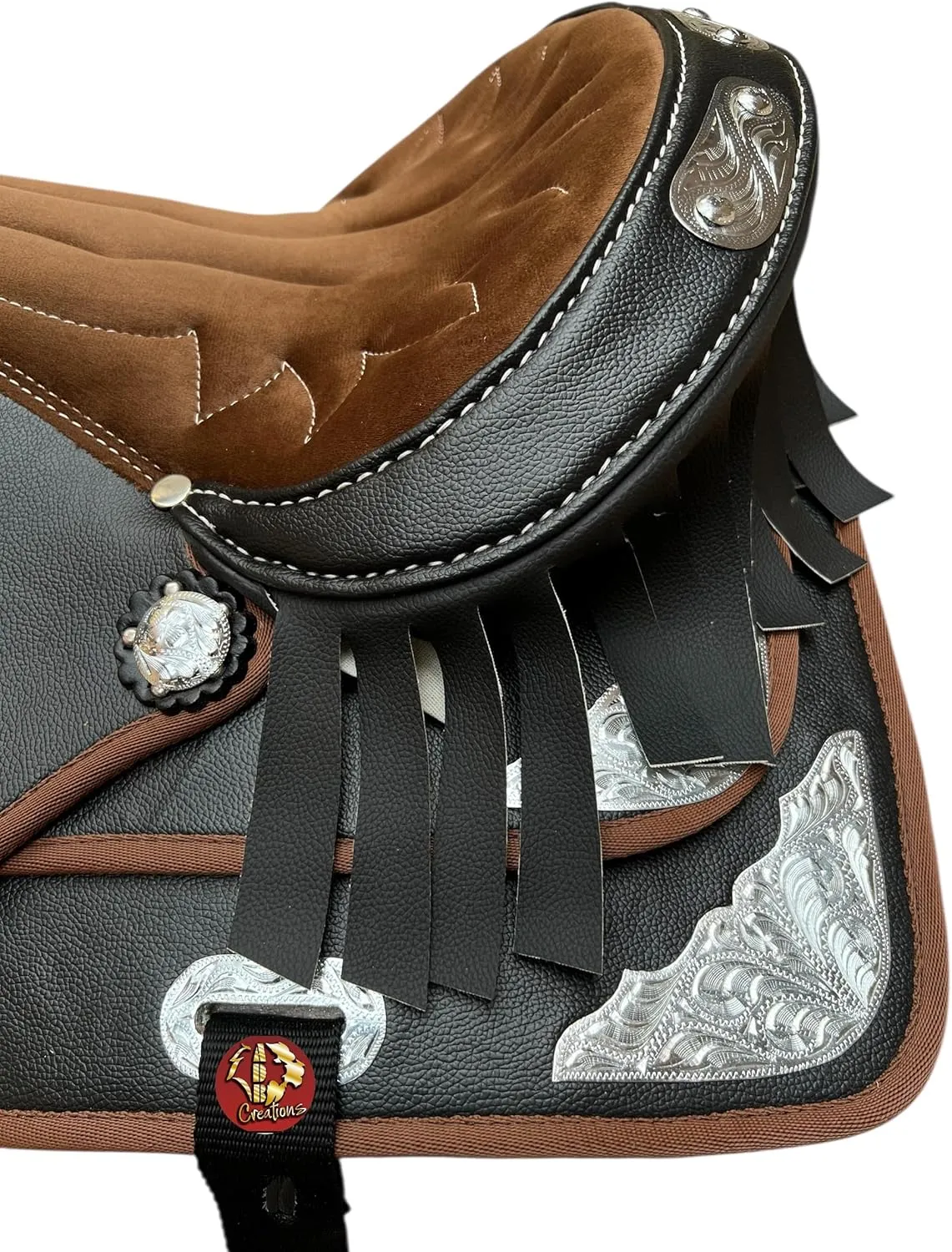 ADB CREATIONS Classic Handmade Western Synthetic Lightweight Comfort Barrel Racing Trail Tack Equestrian Horse Saddle All Accessories Included Seat Size 10"-18"