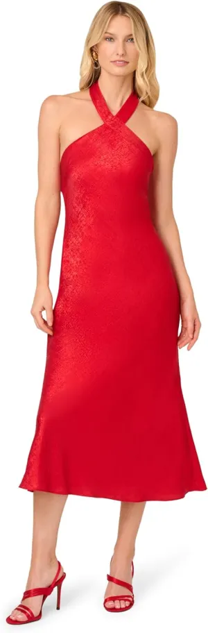 Adrianna Papell Women's Foil Woven Midi Dress