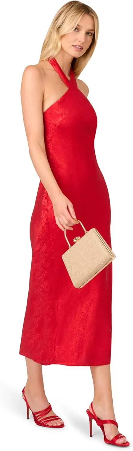 Adrianna Papell Women's Foil Woven Midi Dress