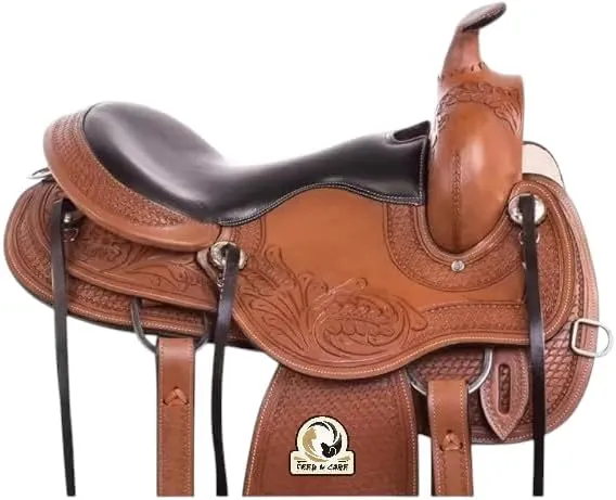 Adult Classic Quality Handmade Leather Premium Racing Trail Horse Saddle Equestrian Comfort Western Barrel Tack Size 10 to 18" Inch Seat