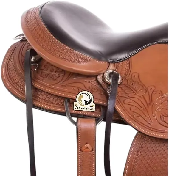 Adult Classic Quality Handmade Leather Premium Racing Trail Horse Saddle Equestrian Comfort Western Barrel Tack Size 10 to 18" Inch Seat