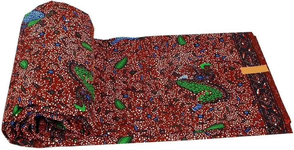 African Fabric Polyester Material for Clothes 6 Yards Ankara Wax Prints Fabrics for Sewing by The Yards