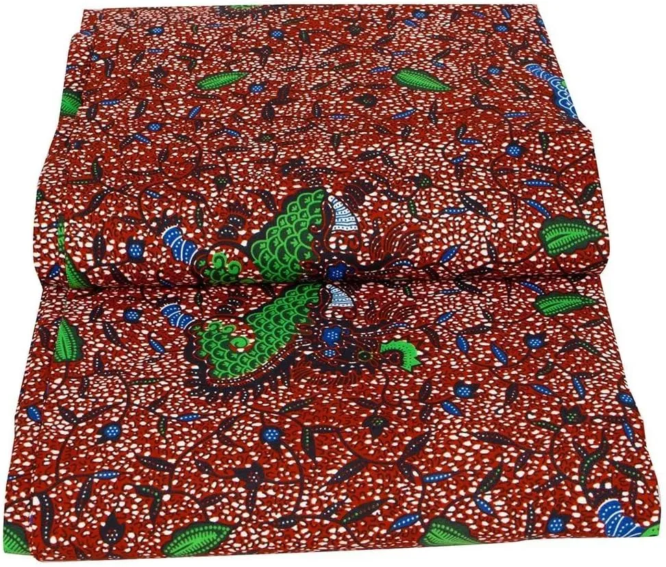 African Fabric Polyester Material for Clothes 6 Yards Ankara Wax Prints Fabrics for Sewing by The Yards