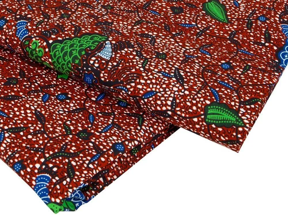 African Fabric Polyester Material for Clothes 6 Yards Ankara Wax Prints Fabrics for Sewing by The Yards