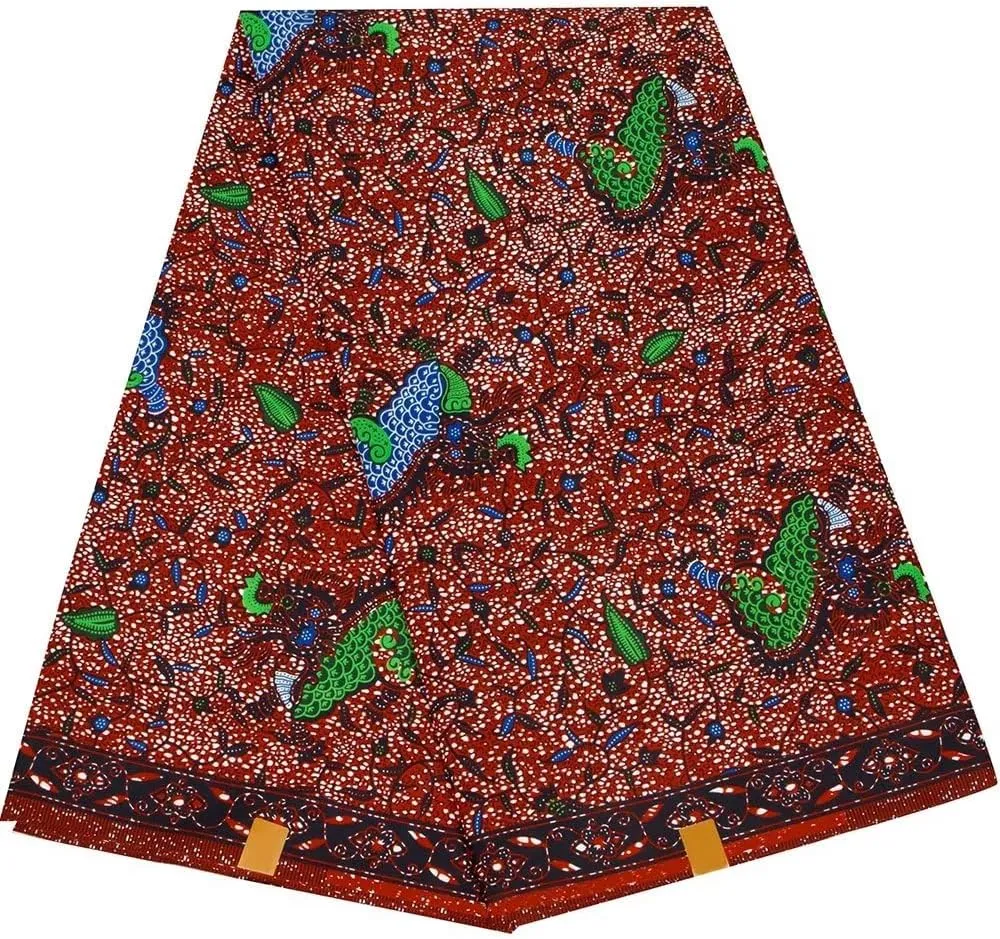 African Fabric Polyester Material for Clothes 6 Yards Ankara Wax Prints Fabrics for Sewing by The Yards