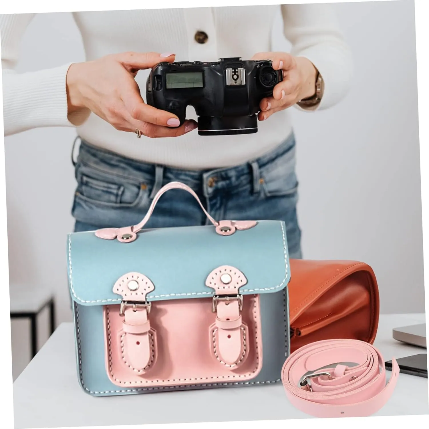 AKOOSY 1 Set DIY PU Shoulder Bag Making Kit Craft Your Own Stylish Crossbody Bag Materials for and Hands Activities