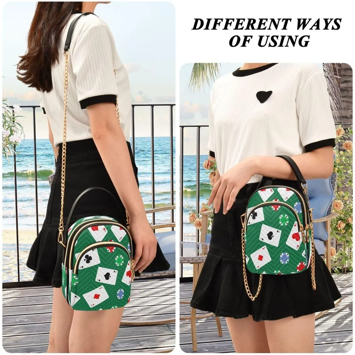 ALAZA Crossbody Bag Small Shoulder Handbags Leather Purse for Women