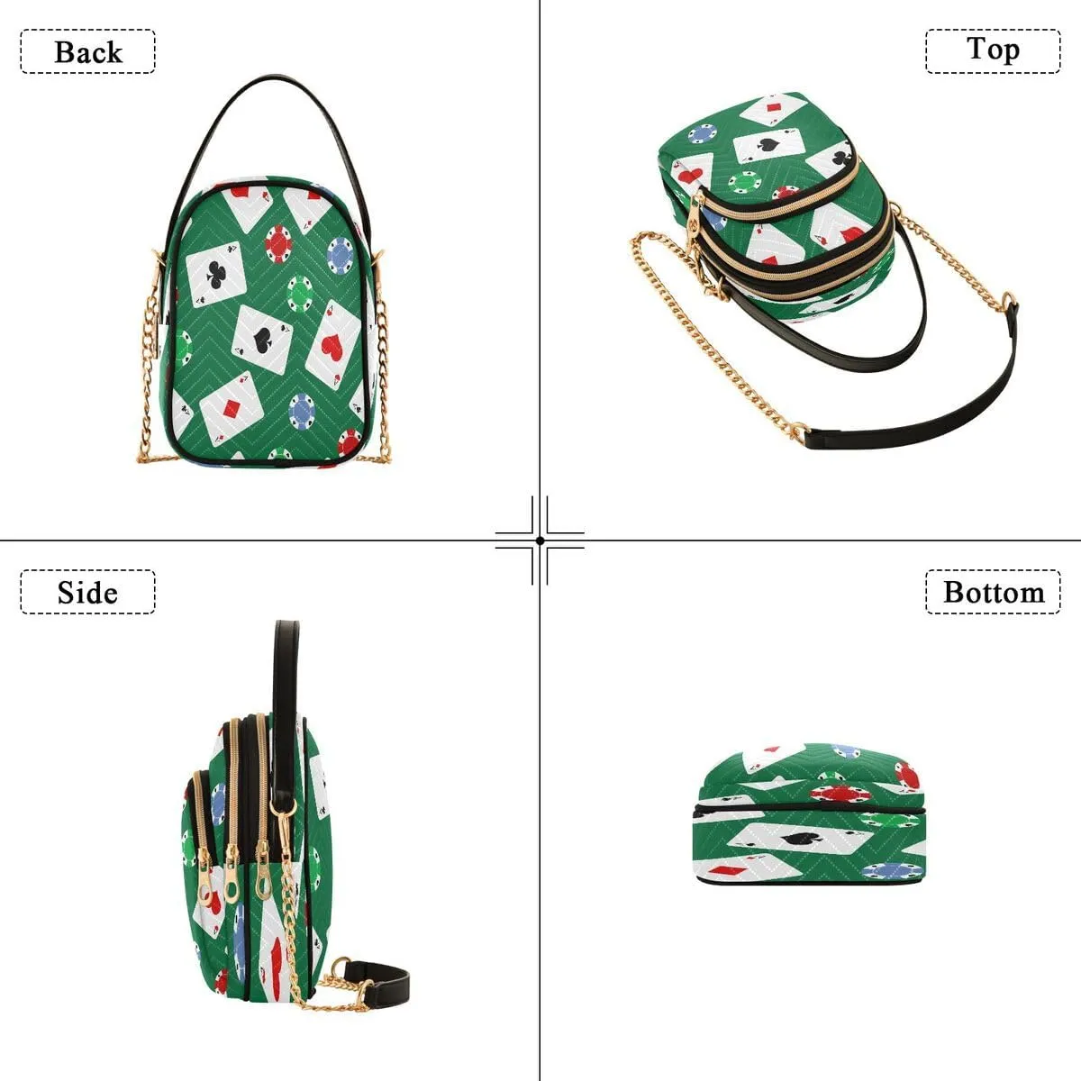 ALAZA Crossbody Bag Small Shoulder Handbags Leather Purse for Women