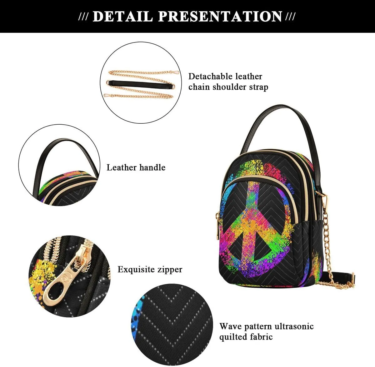 ALAZA Crossbody Bag Small Shoulder Handbags Leather Purse for Women