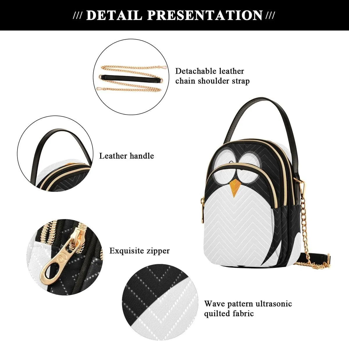 ALAZA Crossbody Bag Small Shoulder Handbags Leather Purse for Women