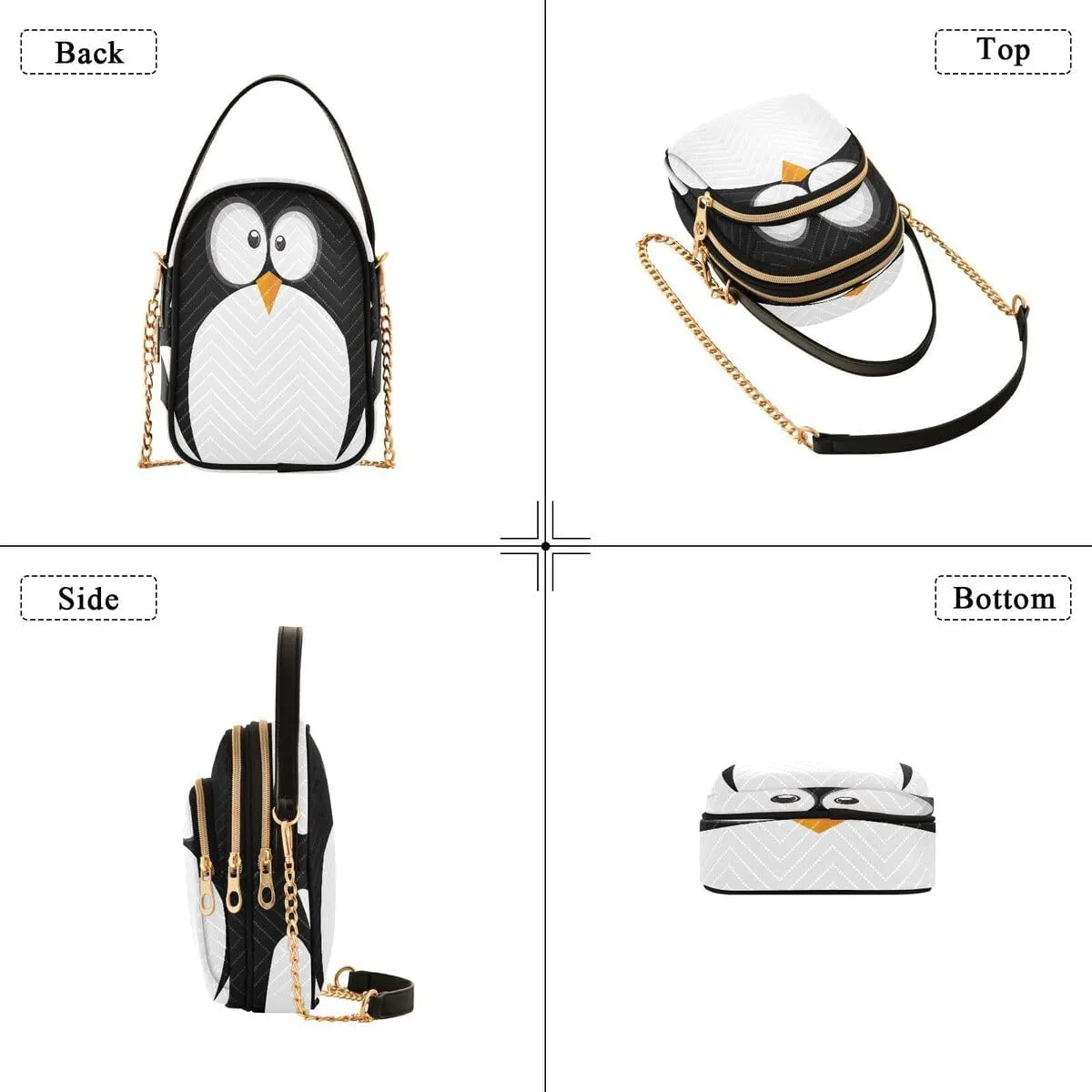 ALAZA Crossbody Bag Small Shoulder Handbags Leather Purse for Women