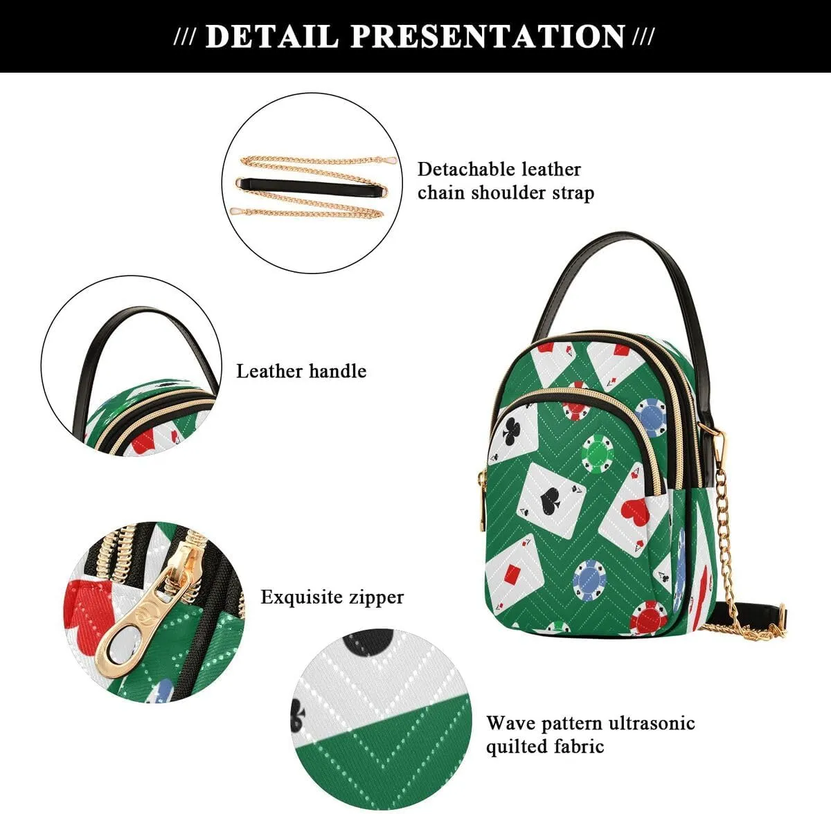 ALAZA Crossbody Bag Small Shoulder Handbags Leather Purse for Women