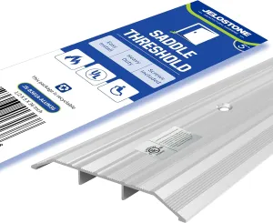 Aluminum Door Threshold (Alum)- Door Saddle- ADA Accessible Barrier Free Fire Rated 5" W x 1/2" H x 36" L Door Thresholds for Exterior Doors, Aluminum B301A