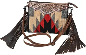 American Darling Crossbody Saddle Blanket Hand Tooled Genuine Leather Women Bag Western Handbag Purse